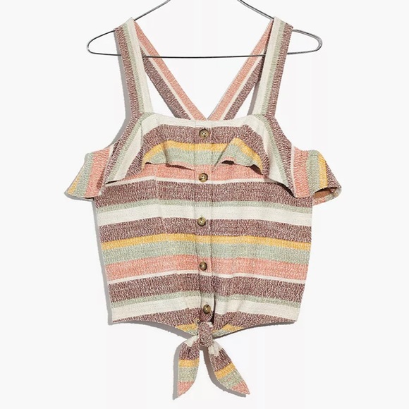 Madewell Texture & Thread Ruffle Tank Top - Picture 3 of 10